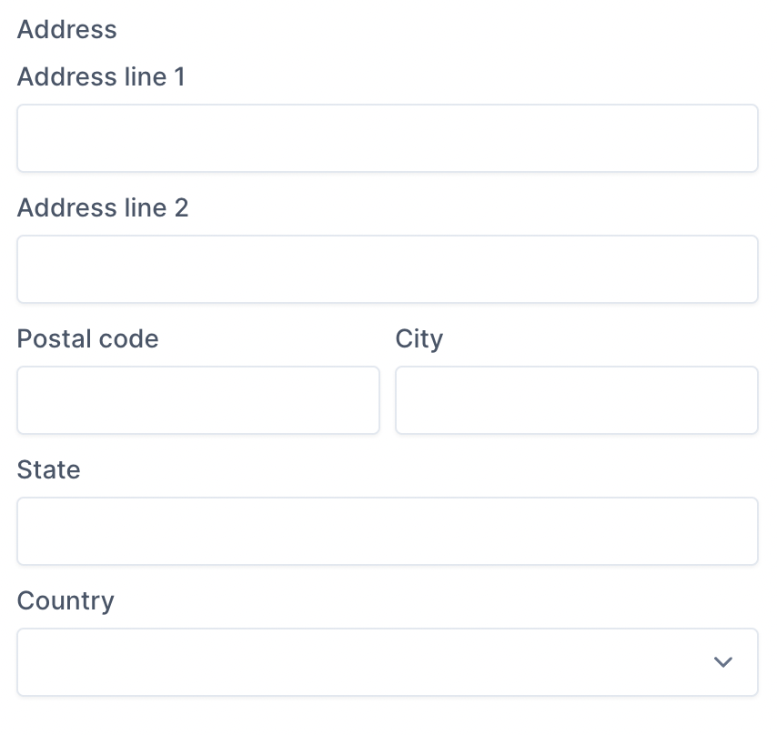 Address user field input